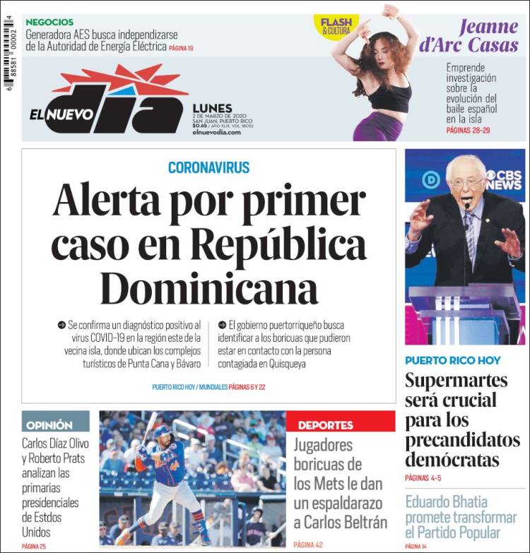 Portada de El Nuevo Día (Puerto Rico)