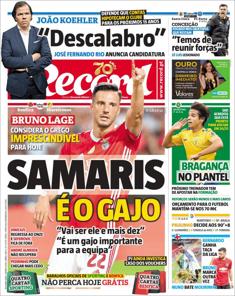 Portada de Record (Portugal)
