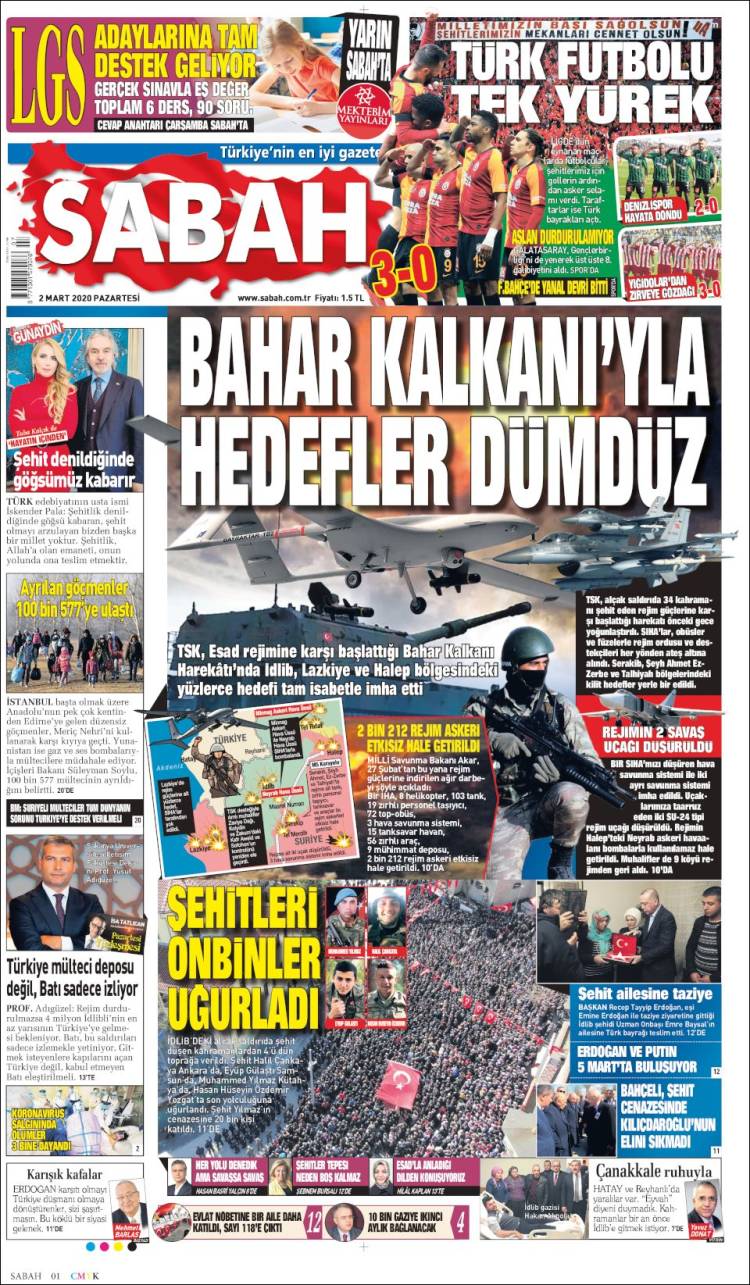 Portada de Sabah (Turqu&iacute;a)