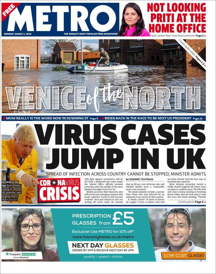 Portada de Metro (Reino Unido)