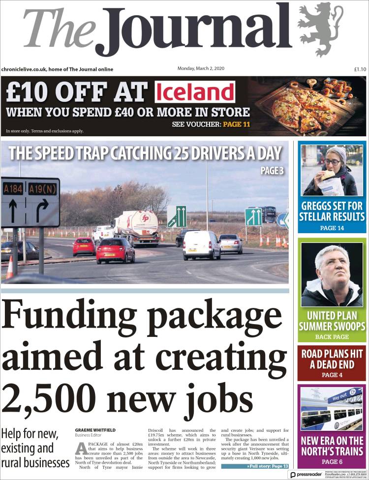 Portada de The Journal (Reino Unido)