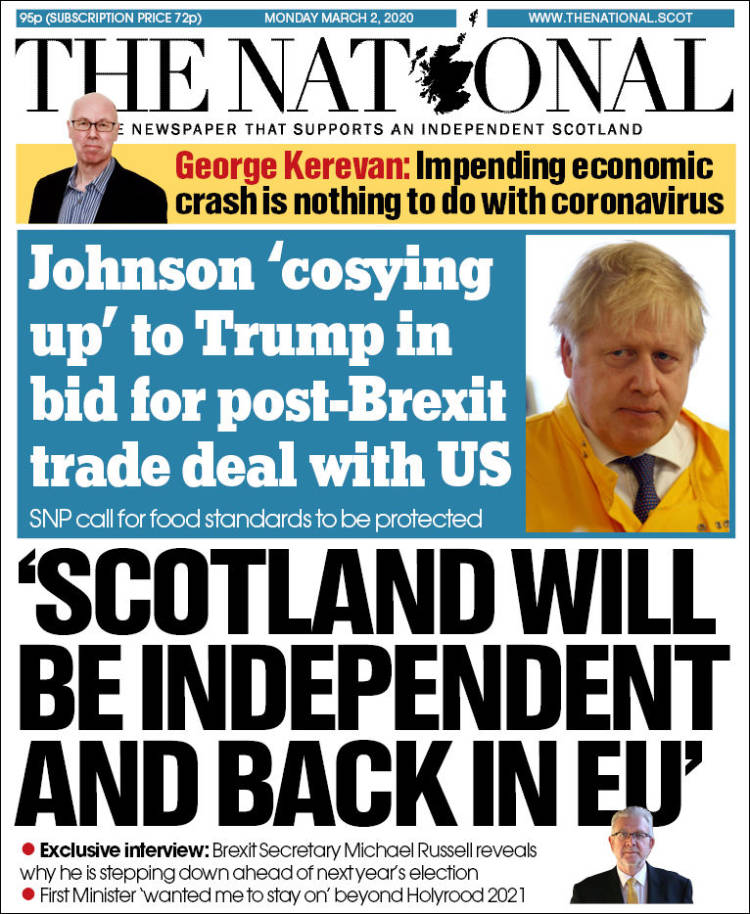 Portada de The National (Reino Unido)