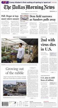 Portada de Dallas Morning News (USA)