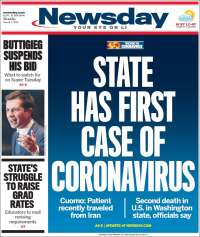 Portada de Newsday (USA)