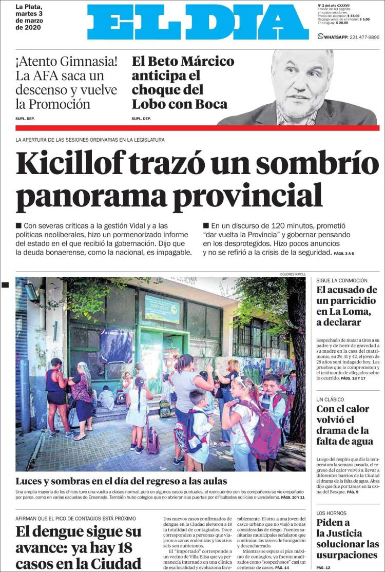 Portada de El Día de la Plata (Argentina)