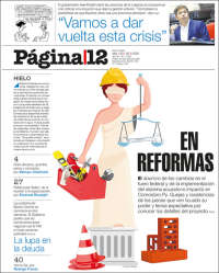 Portada de Página/12 (Argentina)