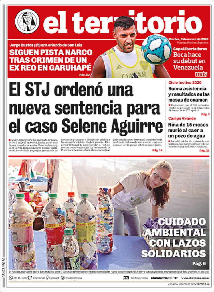 Portada de El Territorio (Argentina)
