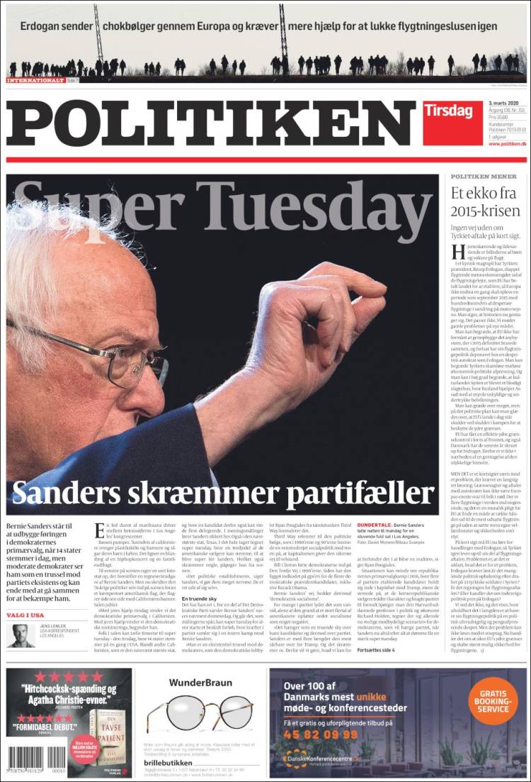 Portada de Politiken (Denmark)