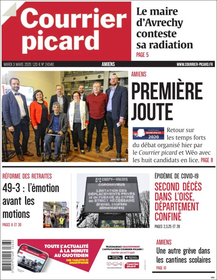 Portada de Courrier Picard (France)