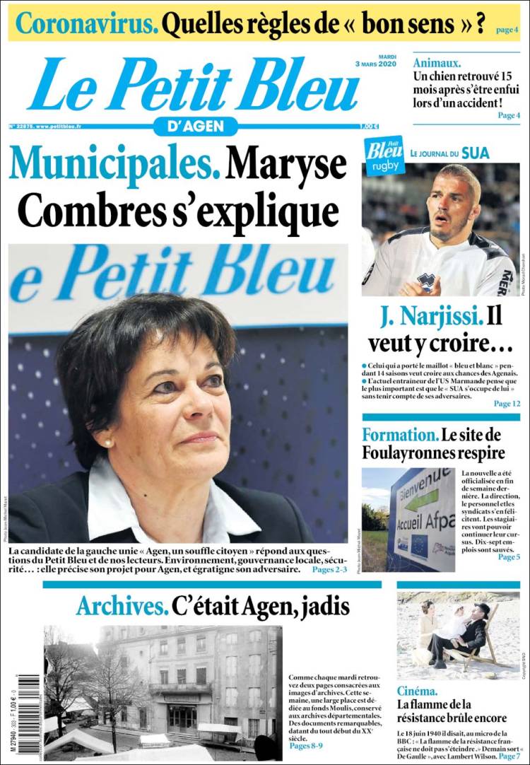 Portada de Le Petit Bleu (France)