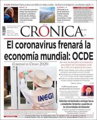 Portada de La Crónica de Hoy (Mexico)
