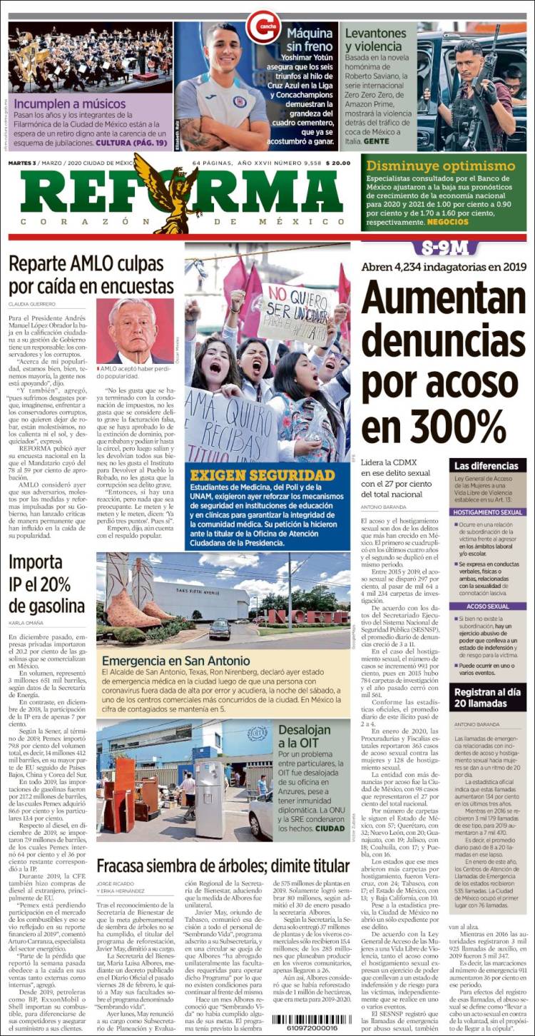 Portada de Reforma (Mexico)