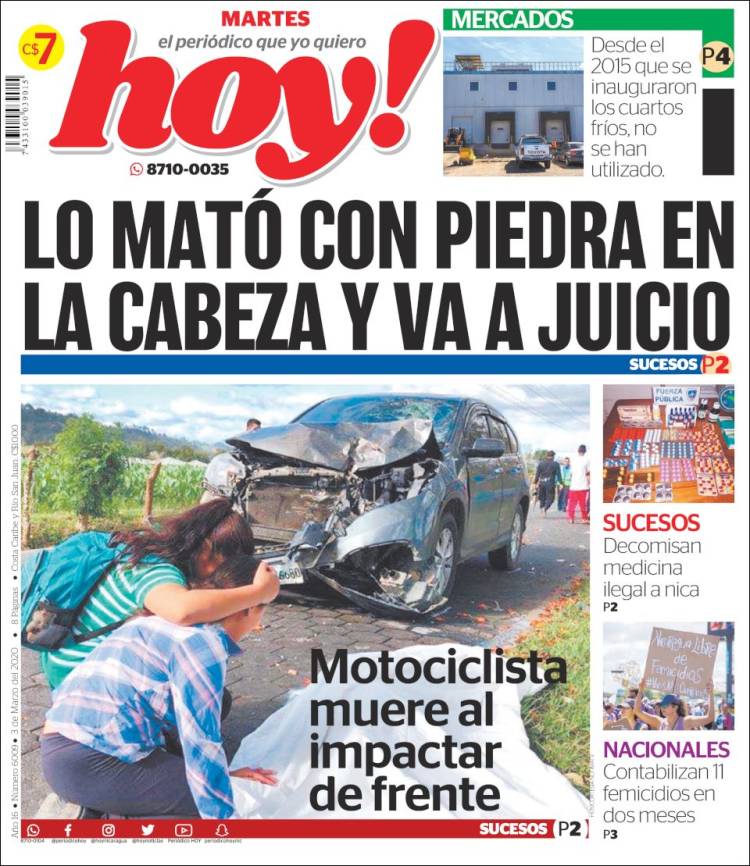 Portada de Hoy (Nicaragua)