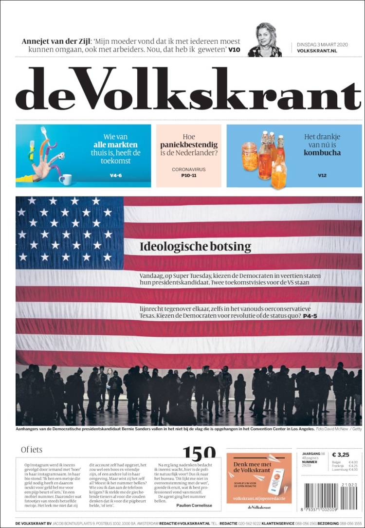 Portada de De Volkskrant (Netherlands)