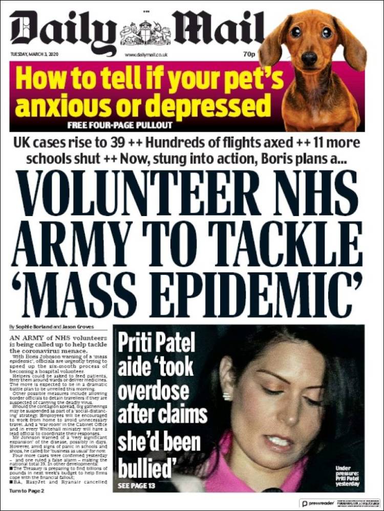 Portada de Daily Mail (United Kingdom)