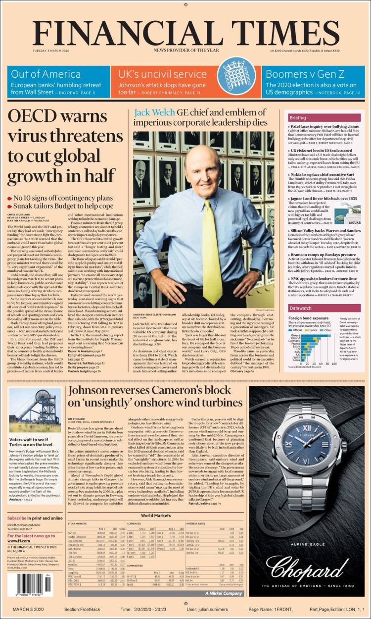 Portada de Financial Times (United Kingdom)