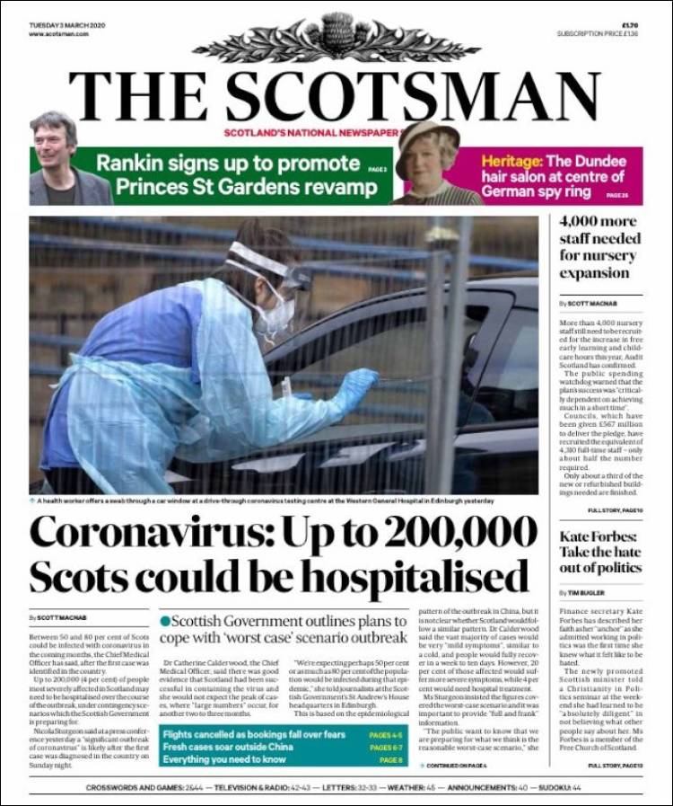Portada de The Scotsman (United Kingdom)
