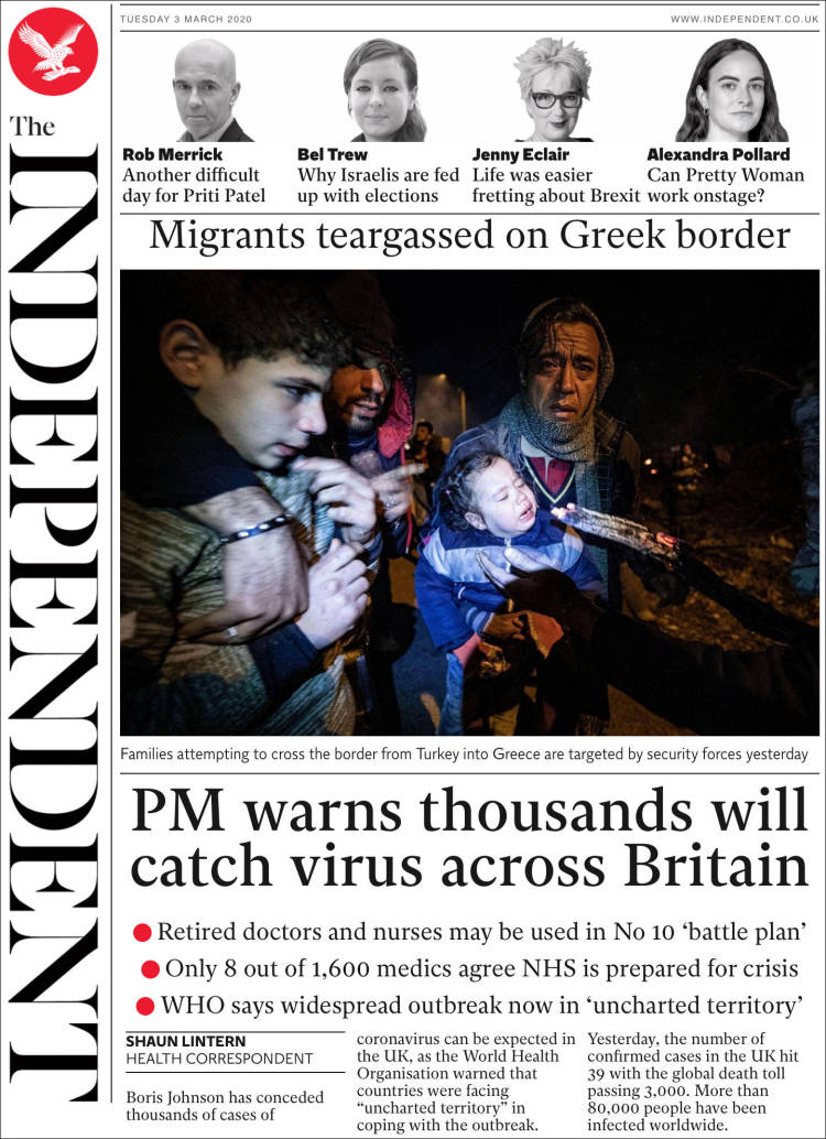 Portada de The Independent (United Kingdom)