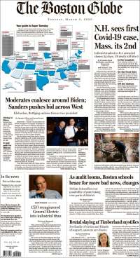 Portada de Boston Globe (USA)