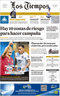 Portada de Los Tiempos (Bolivia)
