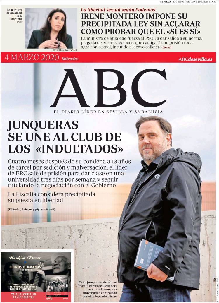 Portada de ABC - Sevilla (España)