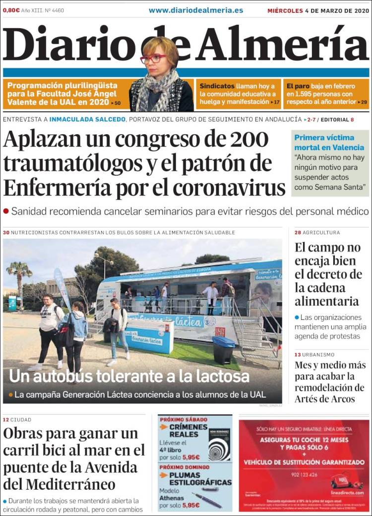 Portada de Diario de Almería (España)