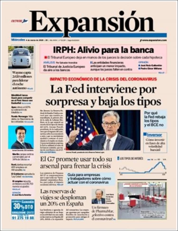 Portada de Expansión (Espa&ntilde;a)