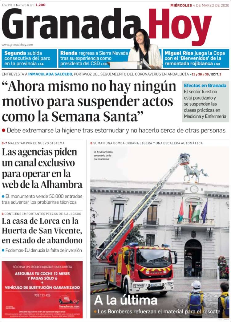 Portada de Granada Hoy (España)
