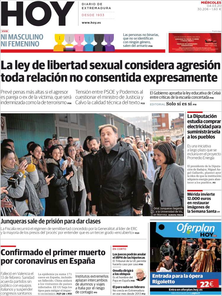 Portada de Hoy - Badajoz (España)