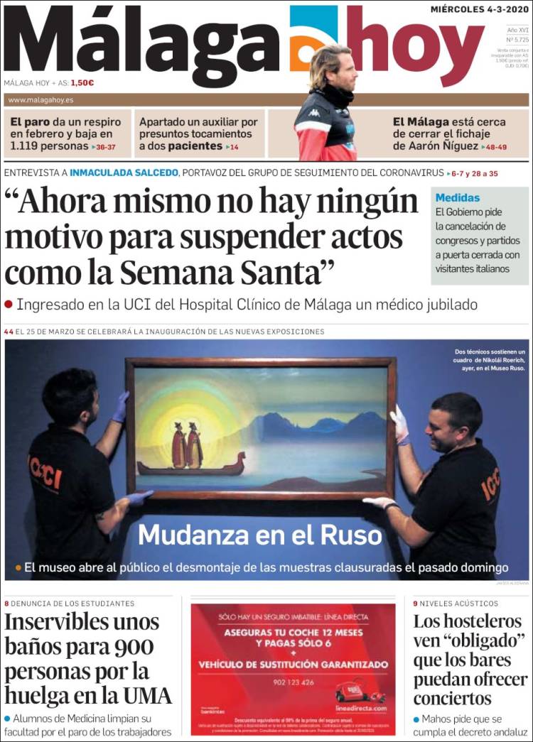 Portada de Málaga Hoy (España)