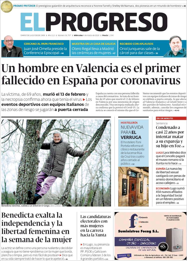 Portada de El Progreso (España)
