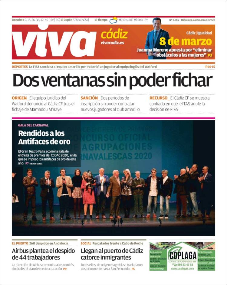 Portada de Viva Cadiz (España)