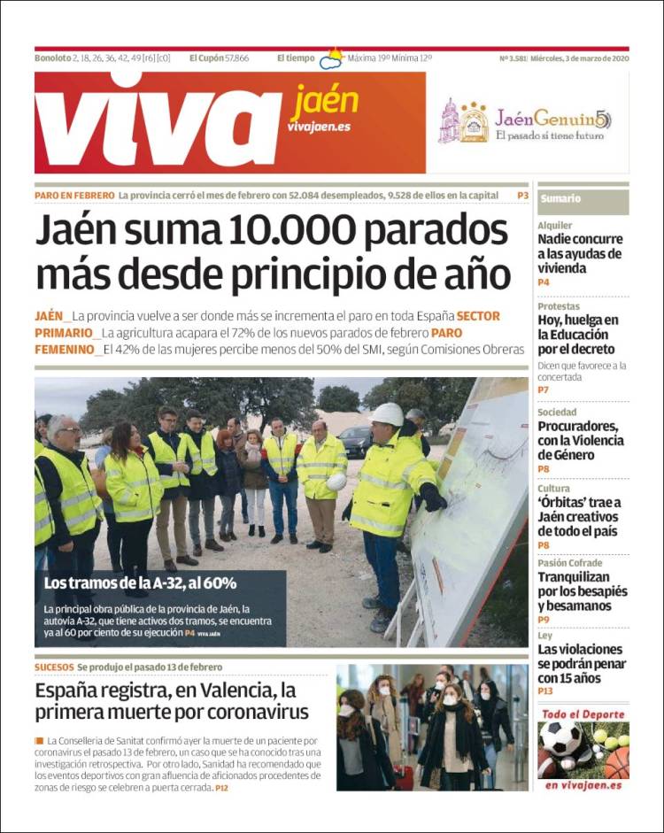 Portada de Viva Jaén (España)