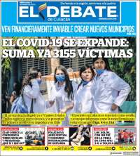 Portada de El Debate de Culiacán (México)