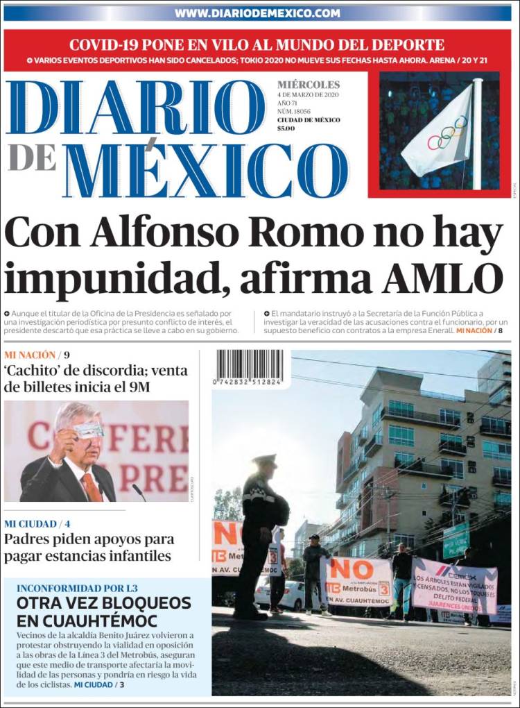 Portada de Diario de México (México)