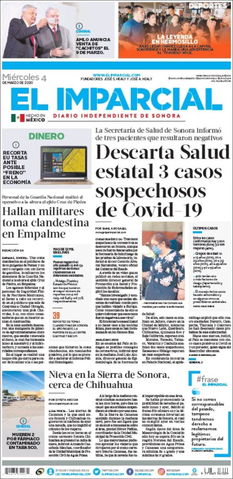 Portada de El Imparcial (México)