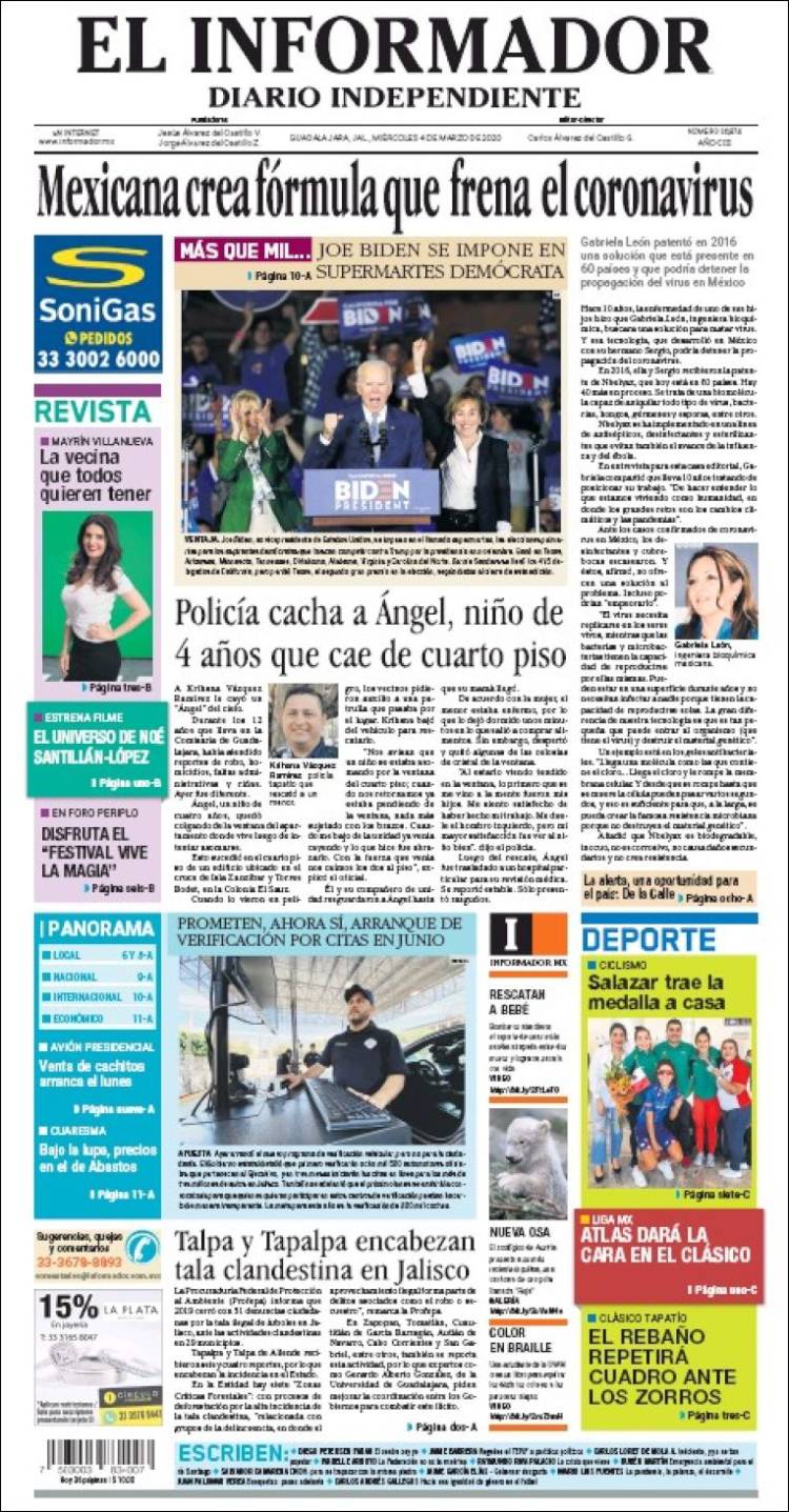 Portada de El Informador (México)