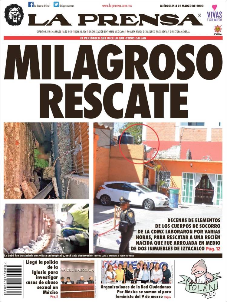 Portada de La Prensa (México)