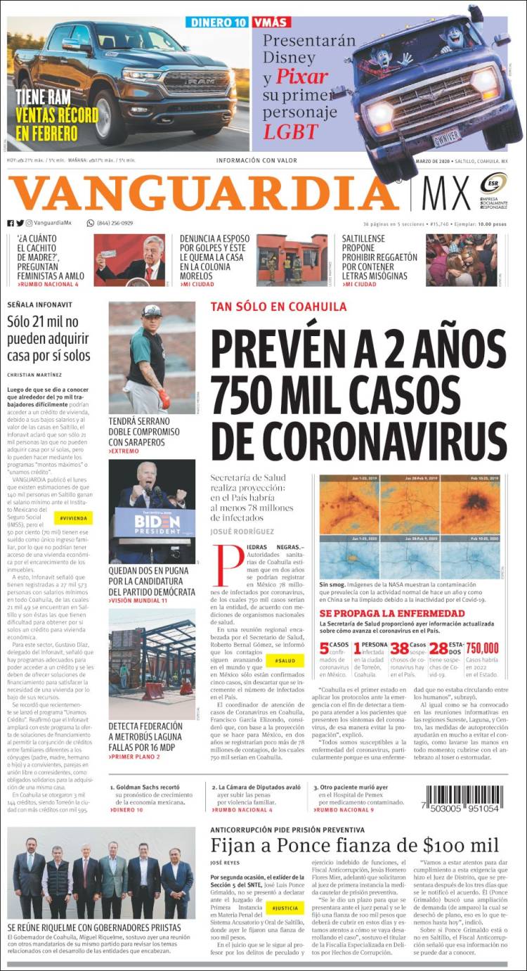 Portada de Vanguardia (México)