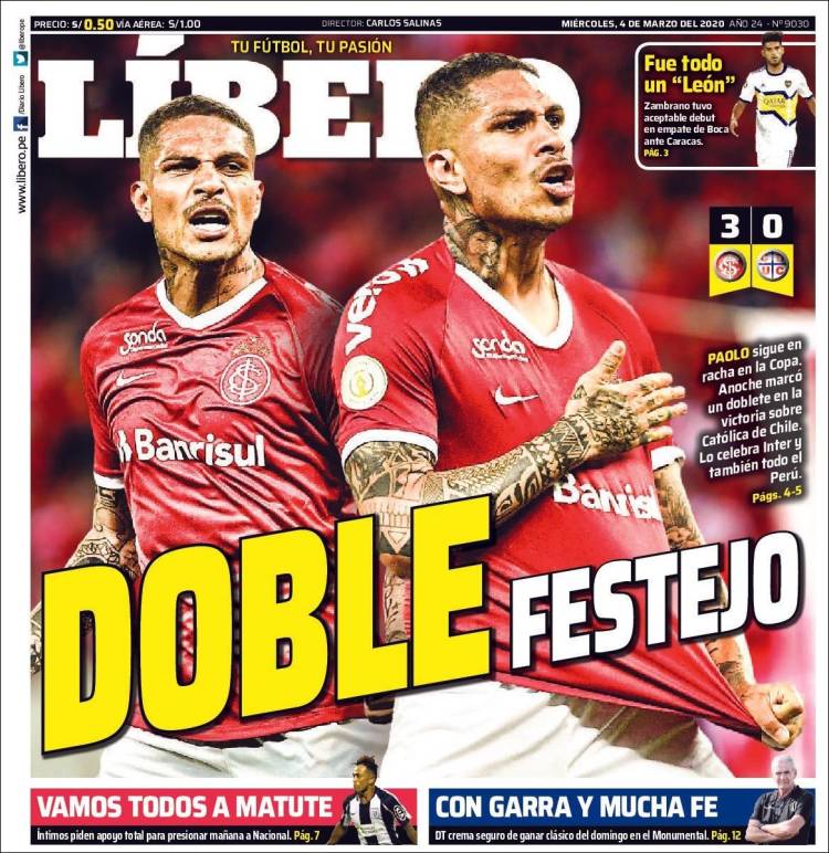 Portada de Líbero (Per&uacute;)
