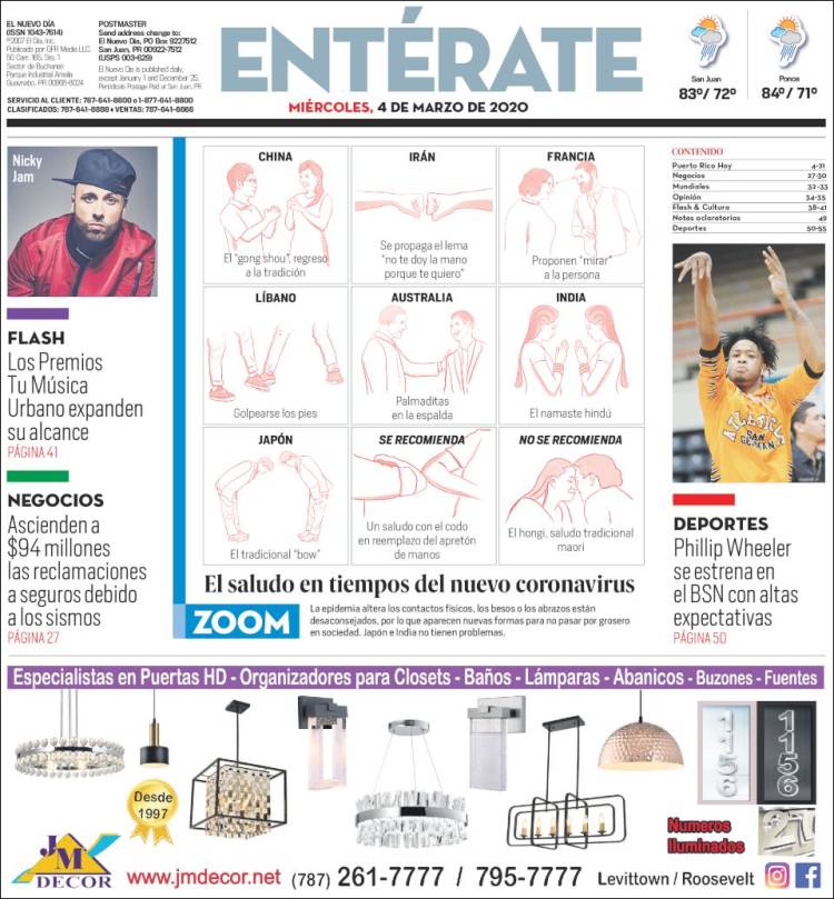 Portada de El Nuevo Día (Puerto Rico)