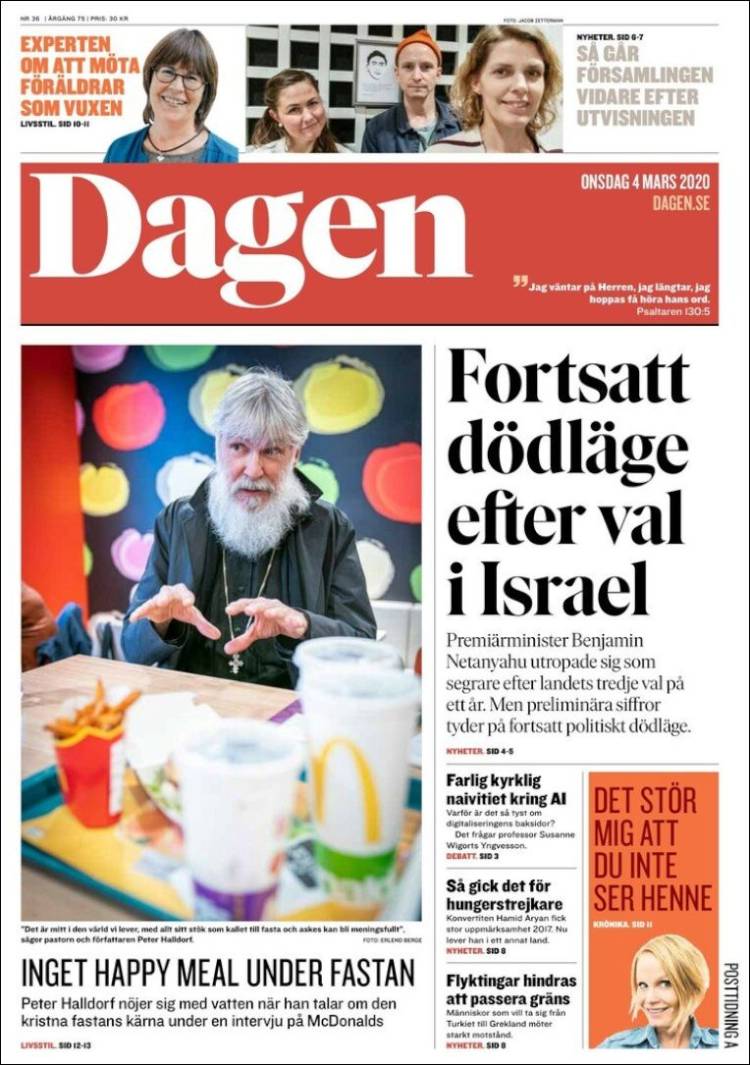 Portada de Dagen (Suecia)