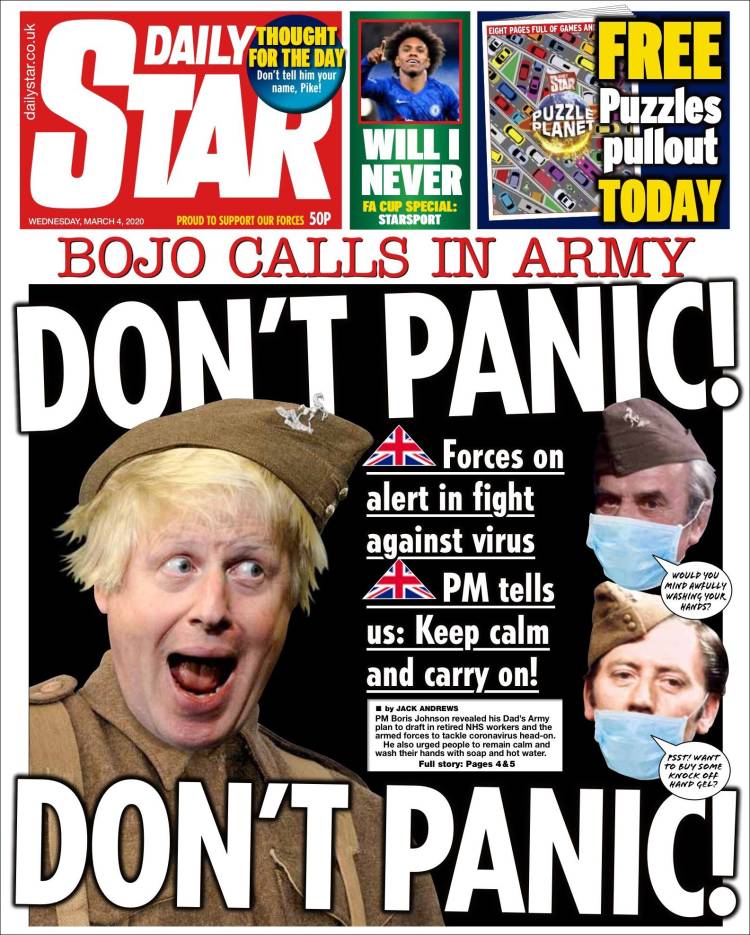 Portada de Daily Star (Reino Unido)