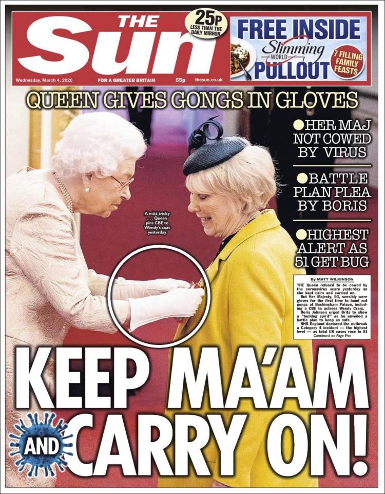 Portada de The Sun (Reino Unido)