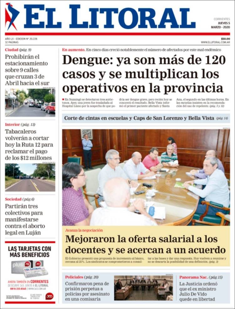 Portada de El Litoral Corrientes (Argentina)
