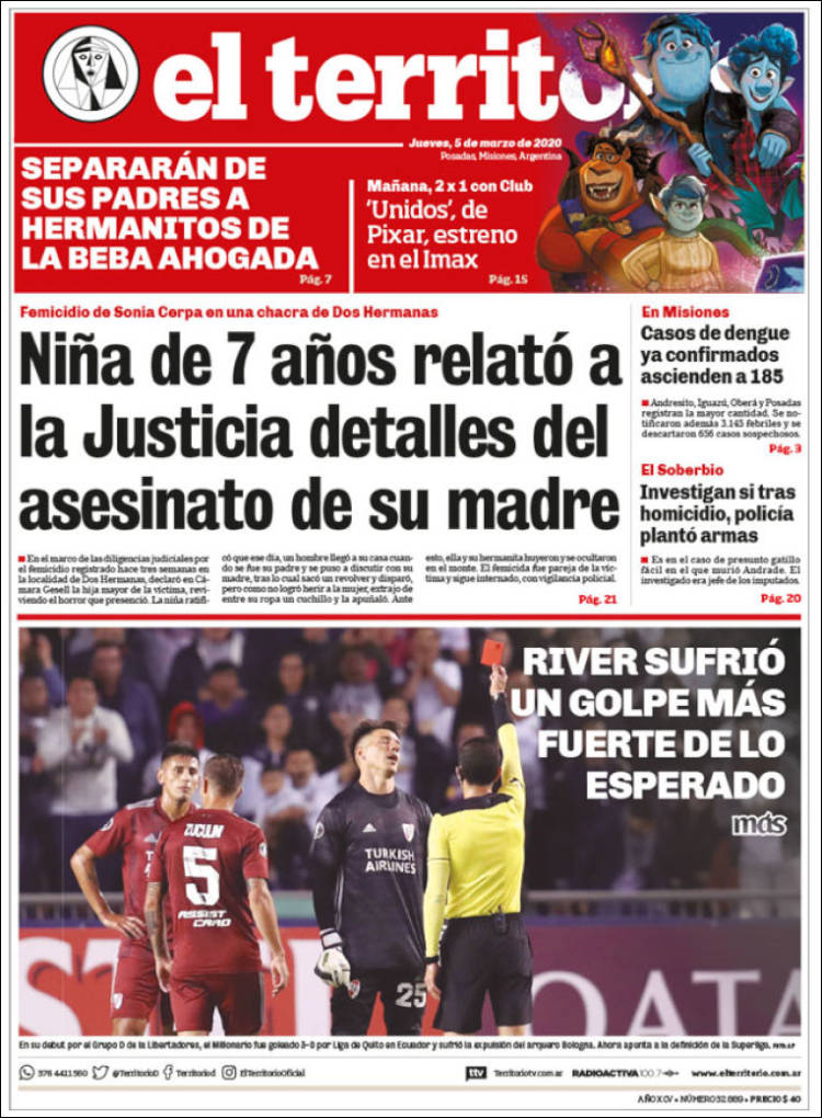 Portada de El Territorio (Argentina)