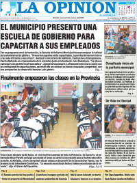 Portada de La Opinión (Argentina)