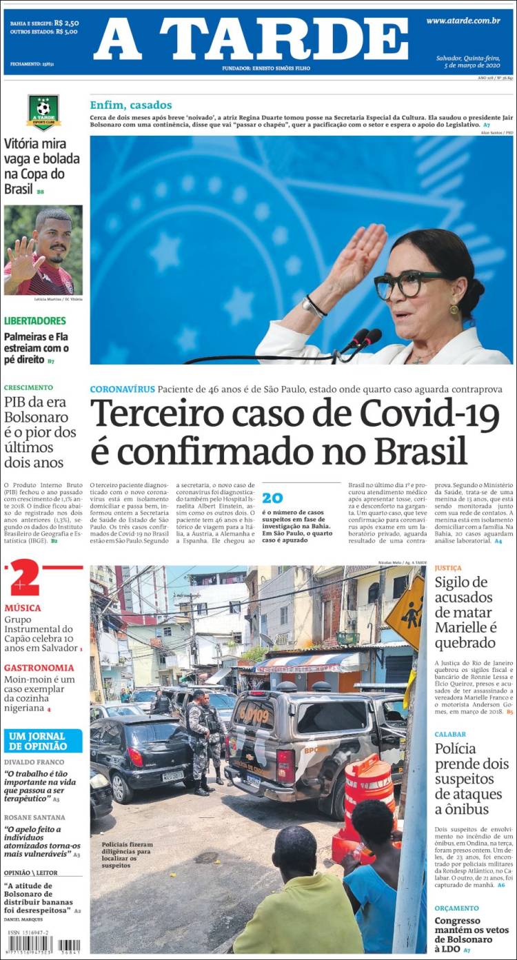 Portada de Diário A Tarde (Brasil)