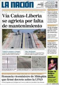 Portada de La Nación - Costa Rica (Costa Rica)