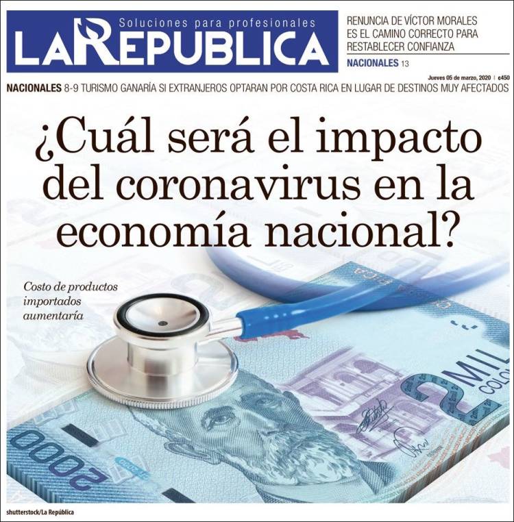 Portada de La República (Costa Rica)